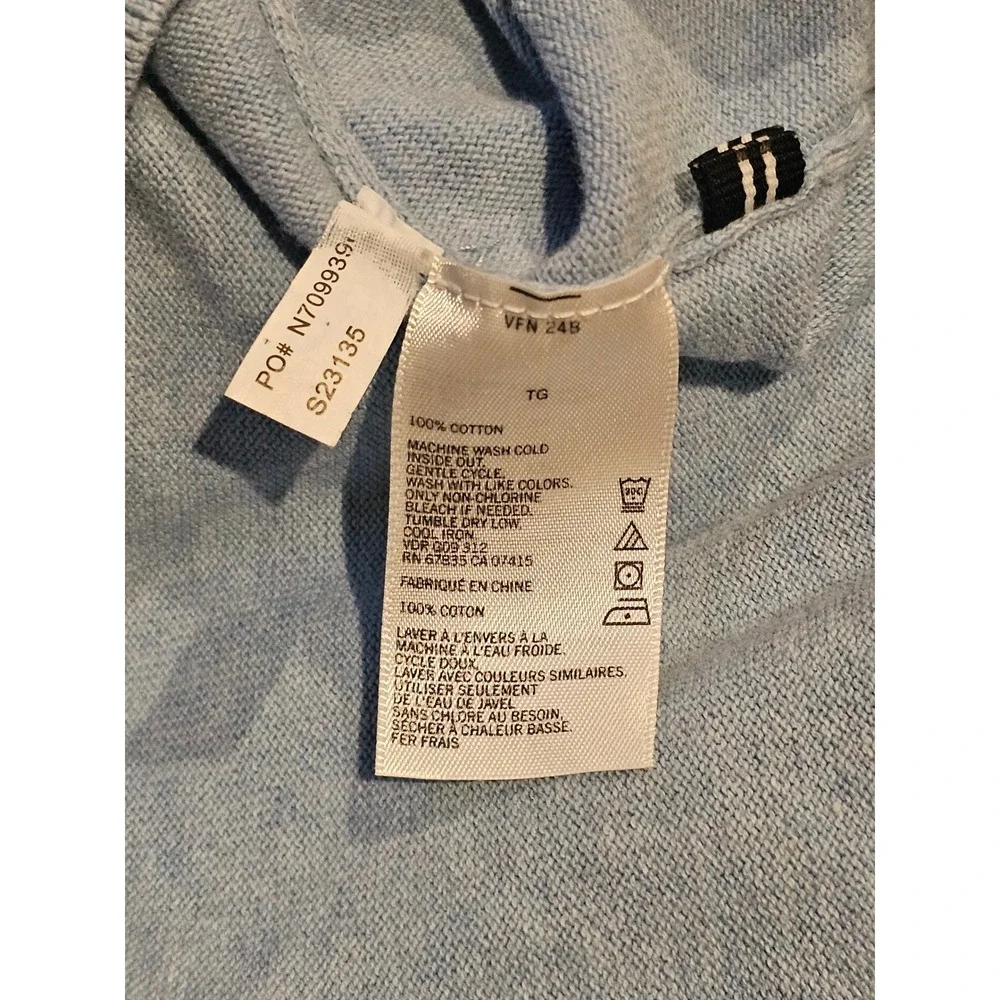Nautica Mens XL‎ Crew Neck Sweater Light Blue Long Sleeve Cotton Pullover